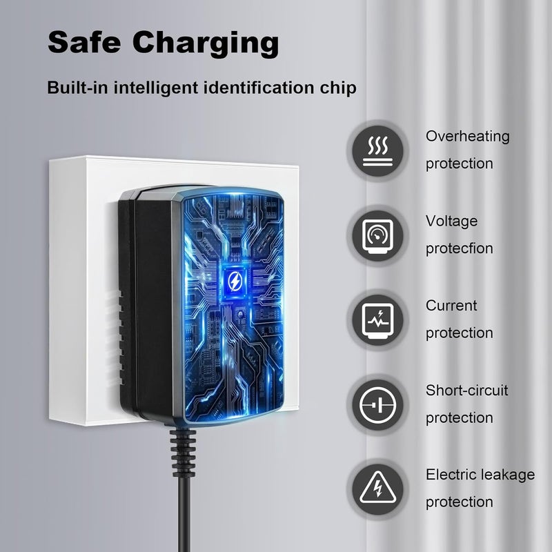 LAZORA 6V Battery Charger for Kids Ride On Car Toys 6V Charger for Best Choice Products Wrangler SUV Kid Trax Dynacraft Toddler Quad Kidzone Bumper 6 Volt Kid Car Electric Toys Ride On Charger - Image 3